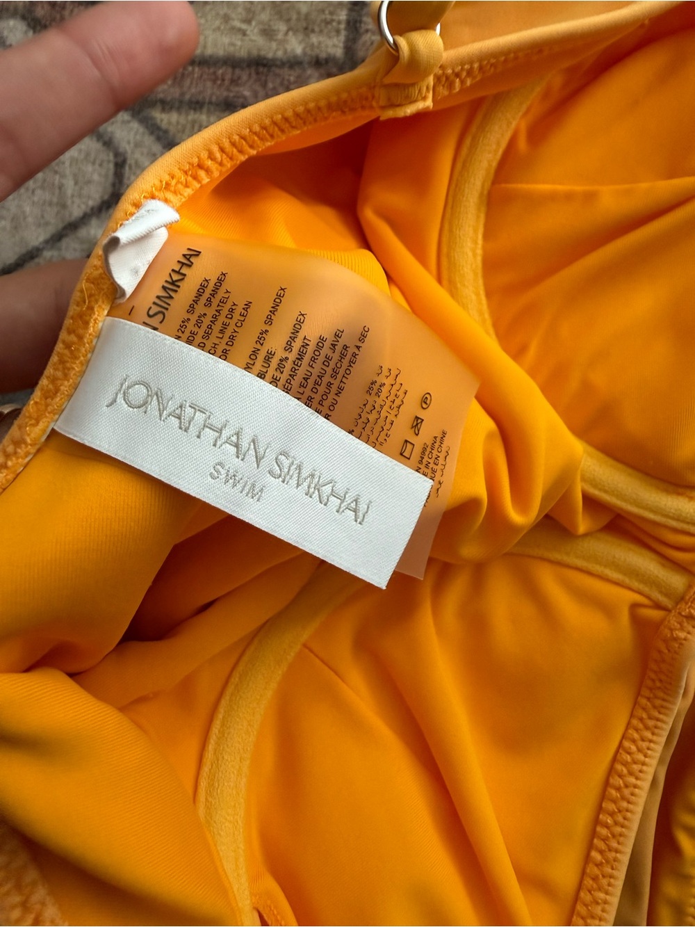 JONATHAN SIMKHAI Noa Bustier One-Piece Yellow Swimsuit Sz XS - Picture 7 of 10